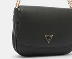 GUESS Fedora Flap Shoulder Bag - Black