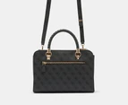 GUESS Orlina Logo Society Satchel Bag - Coal Logo