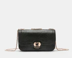 GUESS Orlina Mini Convertible Crossbody Flap Bag - Black