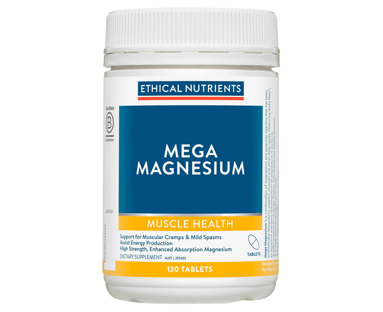 Ethical Nutrients Mega Magnesium 120 Tablets