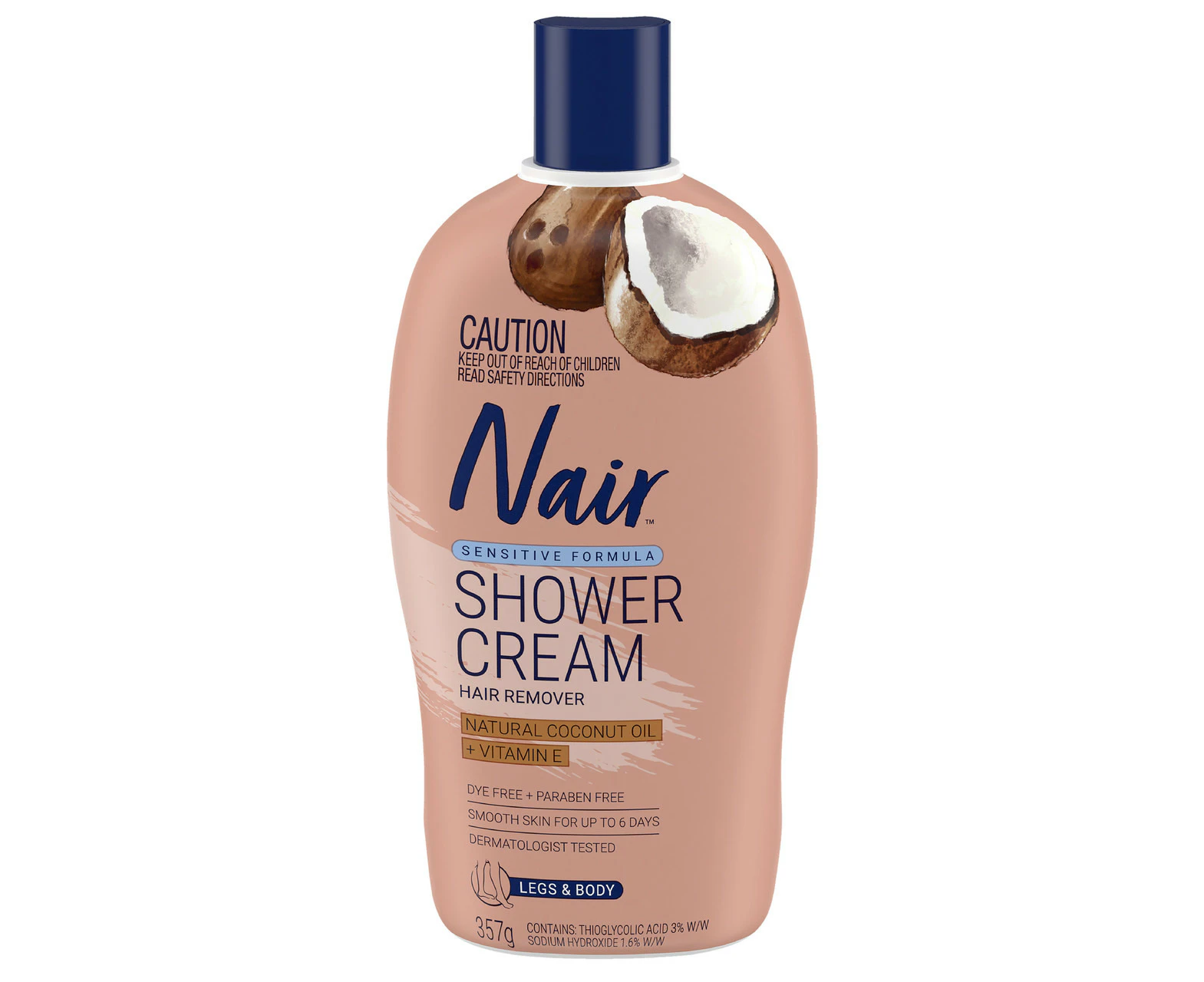 Nair Shower Hair Removal Cream Sensitive | Legs & Body | 375g