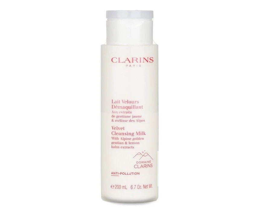 Clarins Velvet Cleansing Milk with Alpine Golden Gentian & Lemon Balm Extracts 200ml/6.7oz