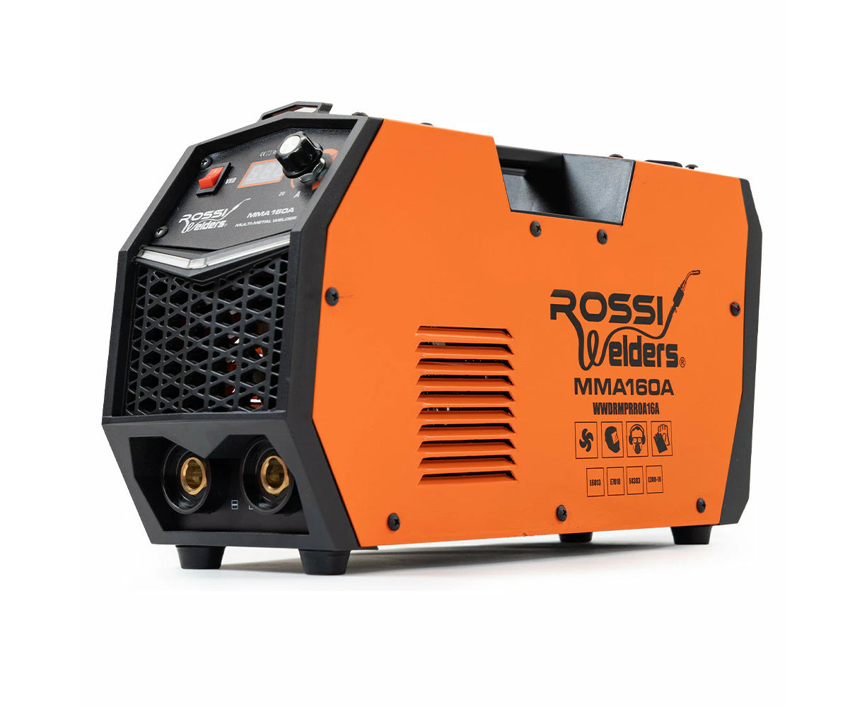 Inverter Welders Rossi 160 Amp Inverter Stick Welder Mma Arc Dc Multi Metal Gasless Welding Machine For Stainless Steel Aluminium And More 15A Plug