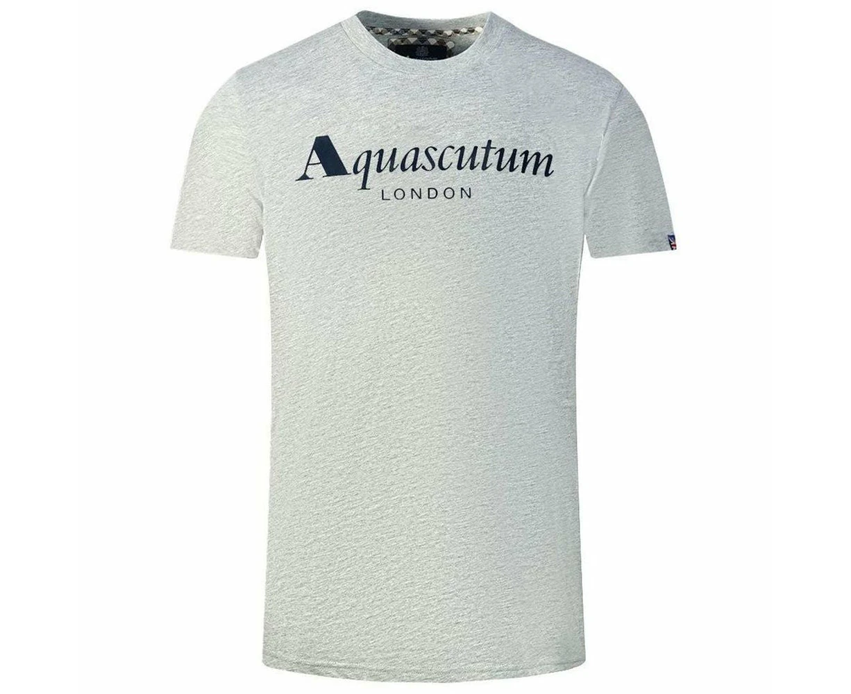 Aquascutum Gray Cotton Men T Shirt