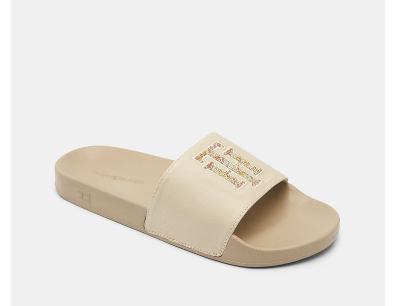 Tommy Hilfiger Women's Logo Pool Slides - Classic Beige