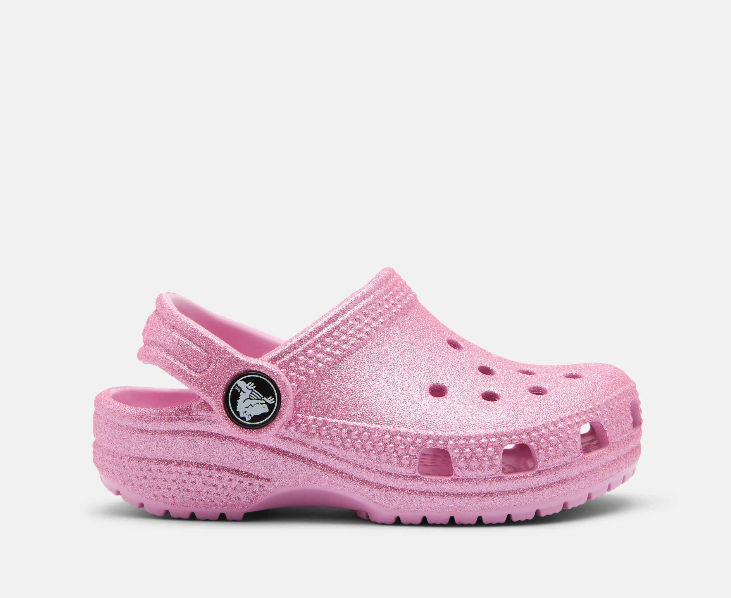 Crocs Toddler Classic Glitter Clogs - Pink Tweed