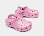 Crocs Toddler Classic Glitter Clogs - Pink Tweed