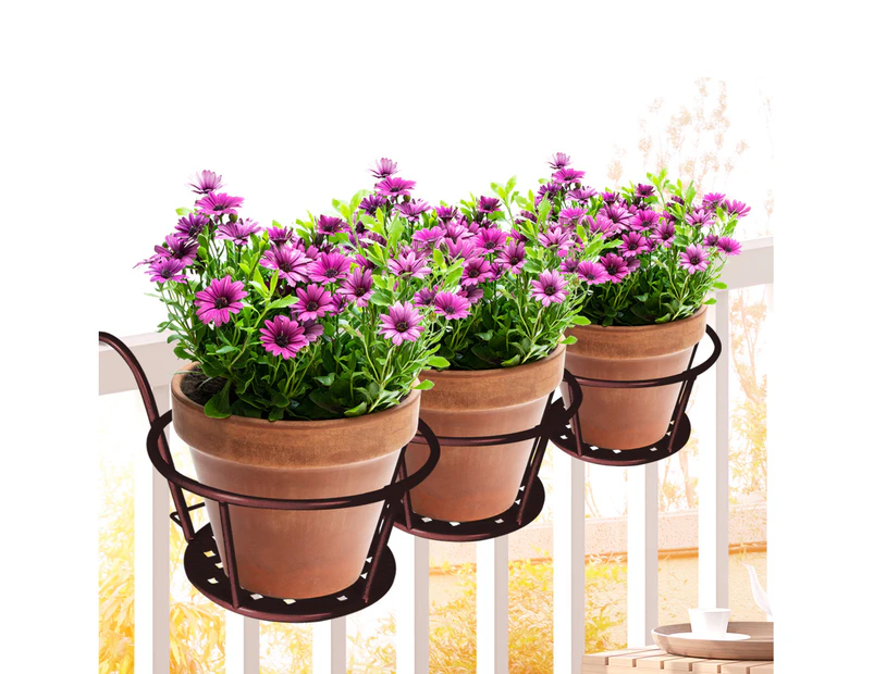 Levede 3x Plant Stand flower Holder Hanging Pot Basket Plant Garden Wall Storage