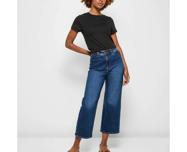 Target Petites Crop Length Wide Leg Denim Jeans - Kelsey