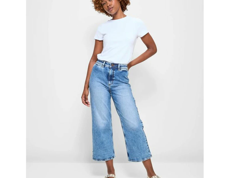 Target Petites Crop Length Wide Leg Denim Jeans - Kelsey