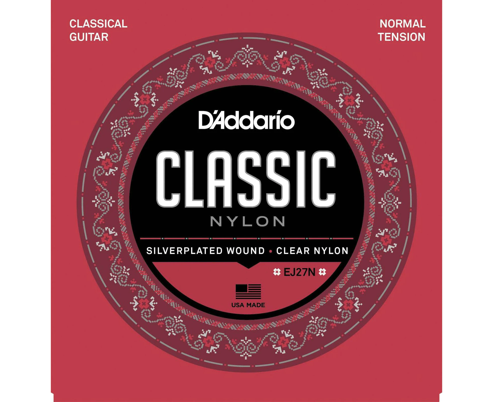 D'Addario EJ27N Student Nylon Classical Guitar Strings, Normal Tension