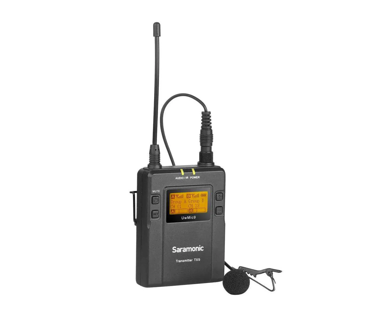 Saramonic UwMic9-TX9 94-Channel Digital UHF Wireless Transmitter with Lavalier Mic AU Version