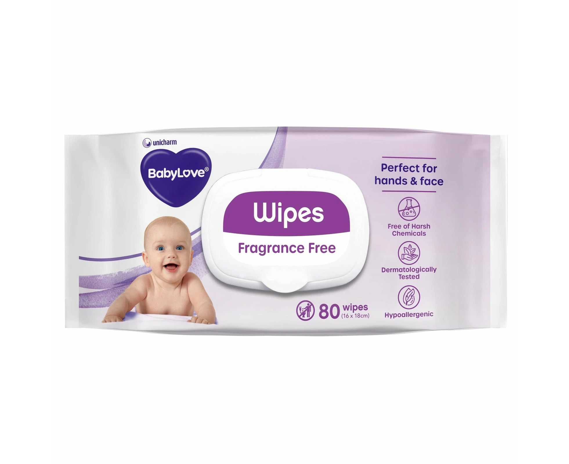 Babylove Everyday Wipes 80 Pack