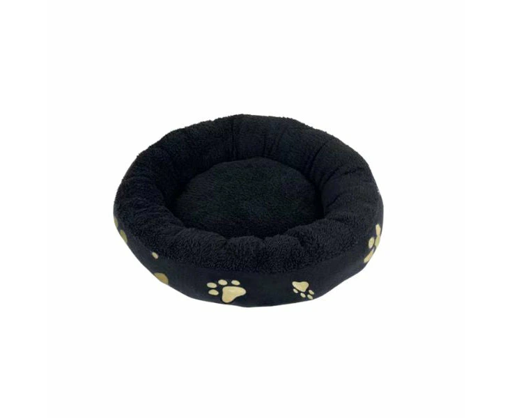 Medium Black Donut Dog Bed 70cm