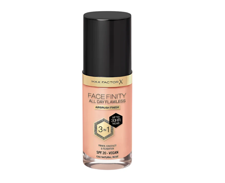 Max Factor Facefinity All Day Flawless 3-In-1 Foundation C50 Nat Rose