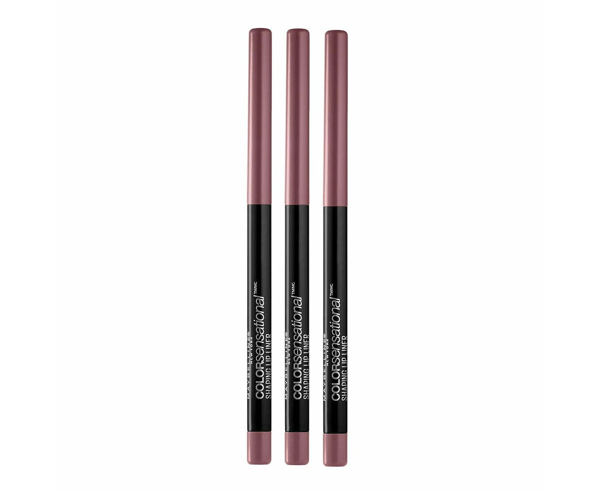 3PK Maybelline Lip Liner Color Sensational Beauty Cosmetics #56 Almond Rose