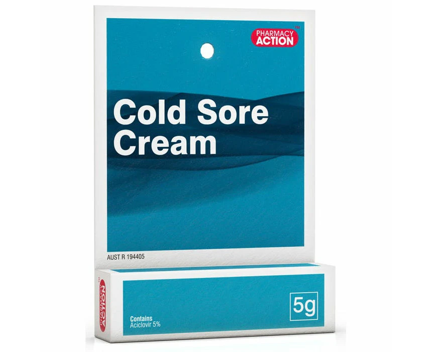 Pharmacy Action Cold Sore Cream 5g (Generic for Zovirax)