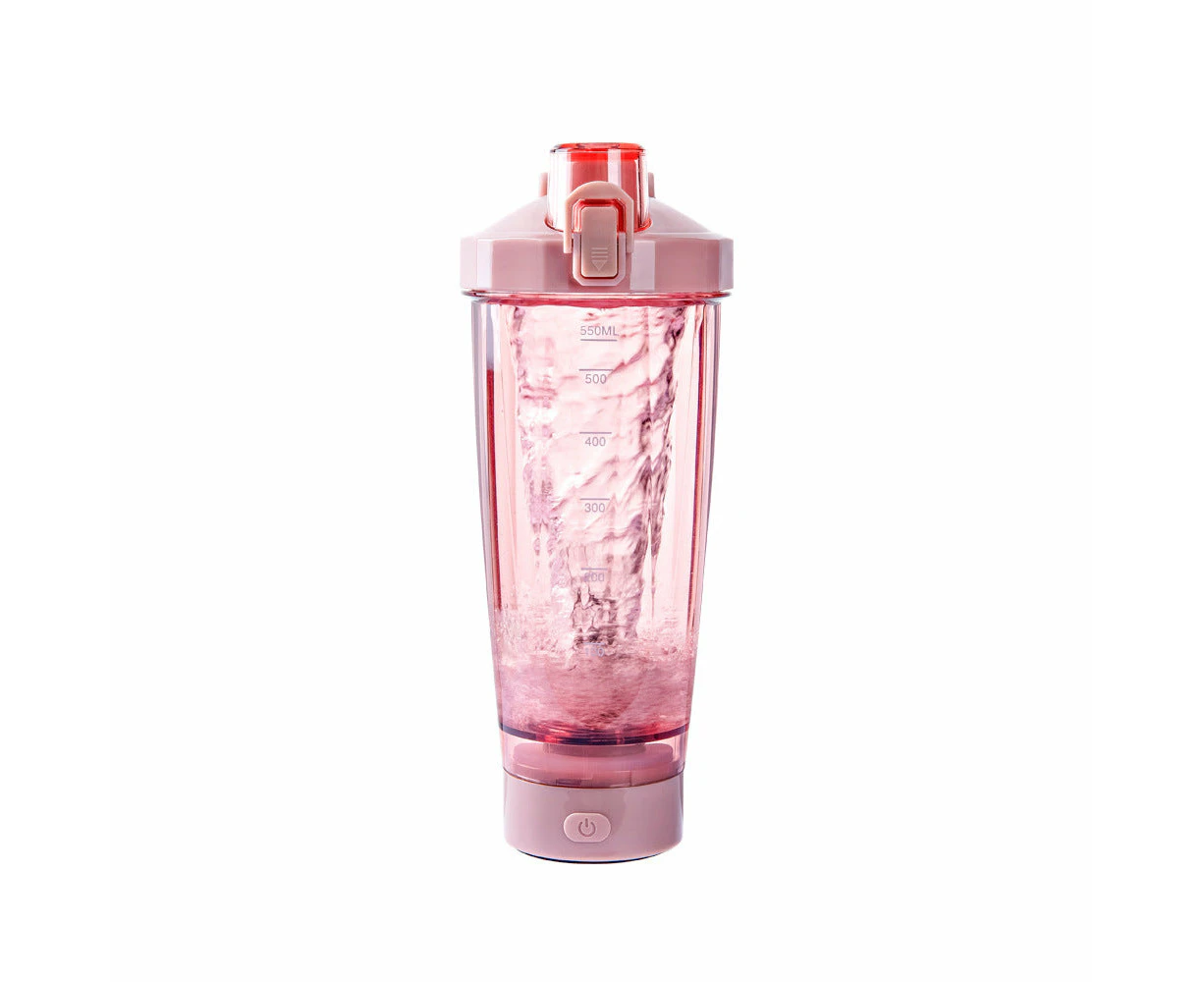 Shake Bottles & Mixers Pink Portable Electric Shaker Bottle Without Led Light 550Ml Sports Protein Mixer Cup For Gym And Travel