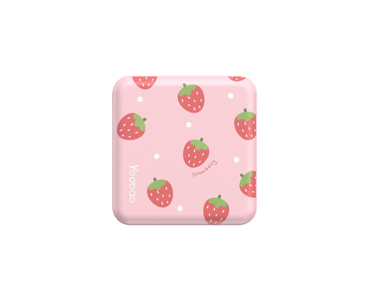 YOOBAO Two Output Mini 10000mAh Power Bank - Pink Strawberry