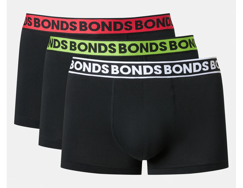 Bonds Men's Everyday Classic Trunks 3-Pack - Watermelon Sherbet/Black/White/Electric Sun