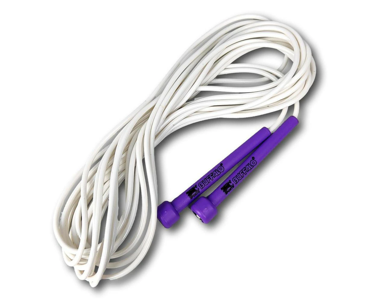 Buffalo Sports HEART Skipping Rope Purple Handles 9m