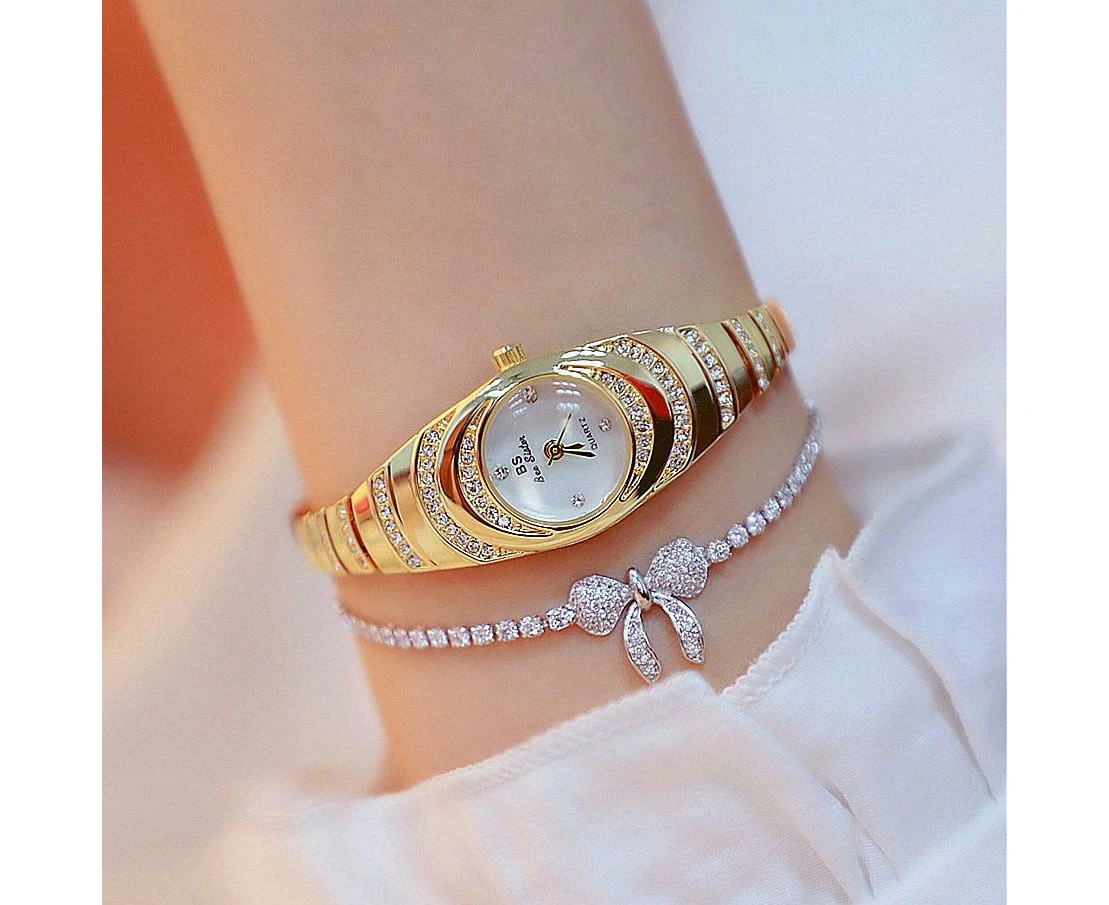 Fa1540 Women Oval Small Chain Watch With Diamonds