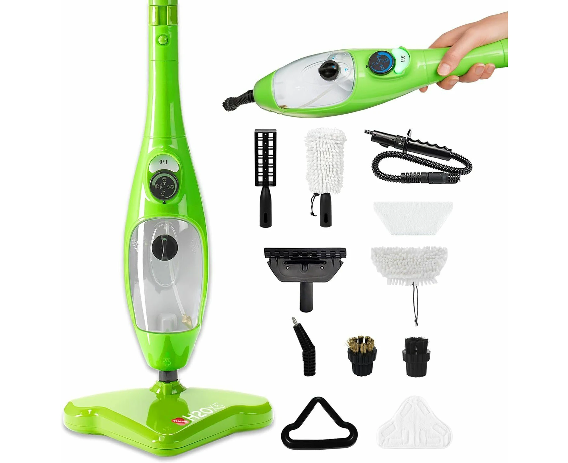 1300W 12-IN-1 Handheld Steam Mop Cleaner Carpet Floor Cleaning Steamer 400ml