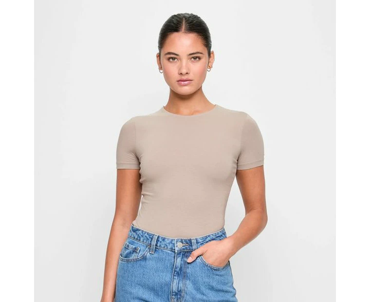 Australian Cotton Essentials Double Layer T-Shirt Bodysuit - Lily Loves