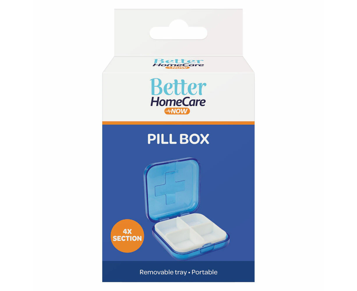 Better Home Care Now Pill Box 4 Compartment 6.5 x 6.5 x 2.5cm