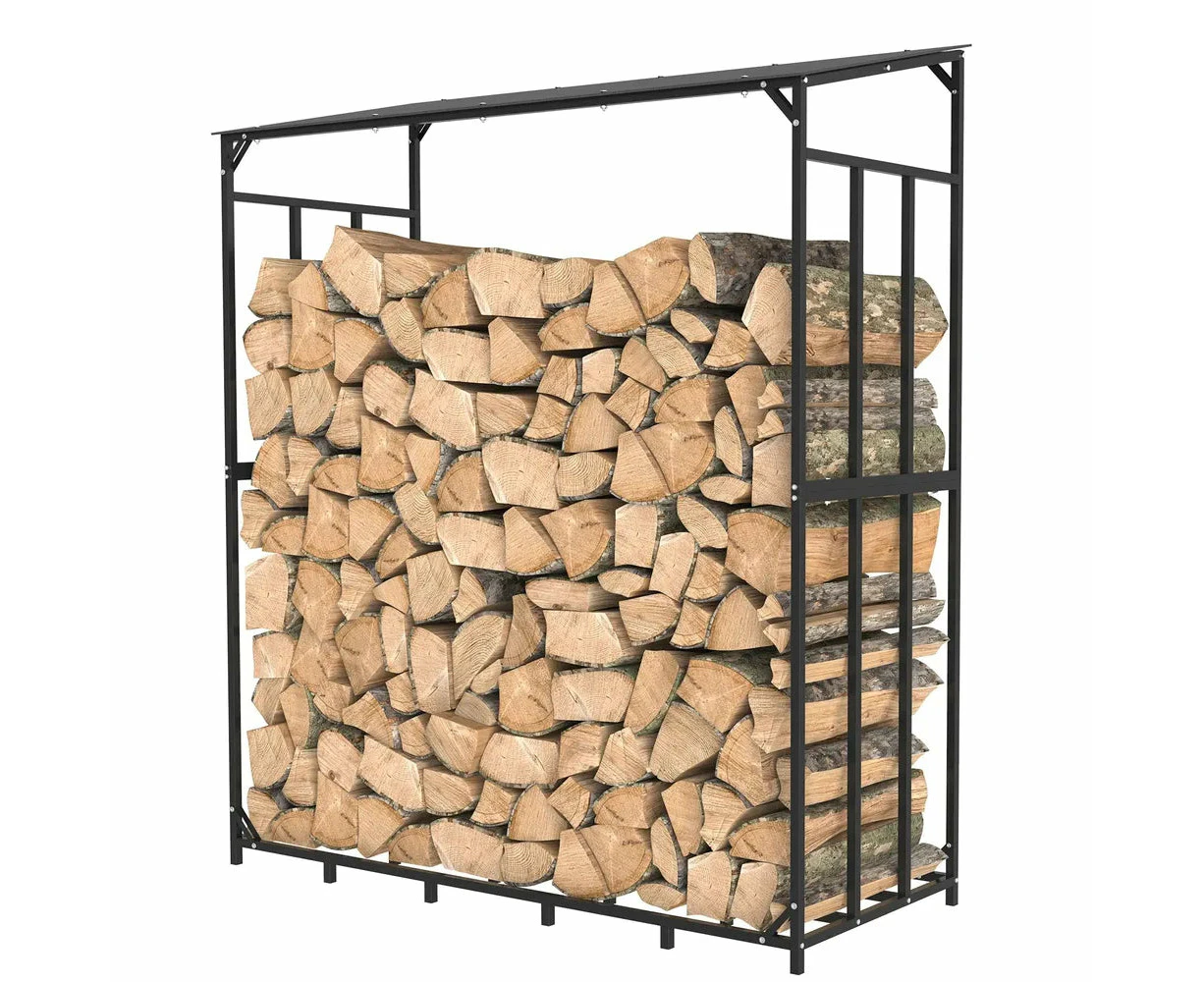 Premium Outdoor Storage Solution: Extra Large Tall Firewood Rack with Waterproof Cover