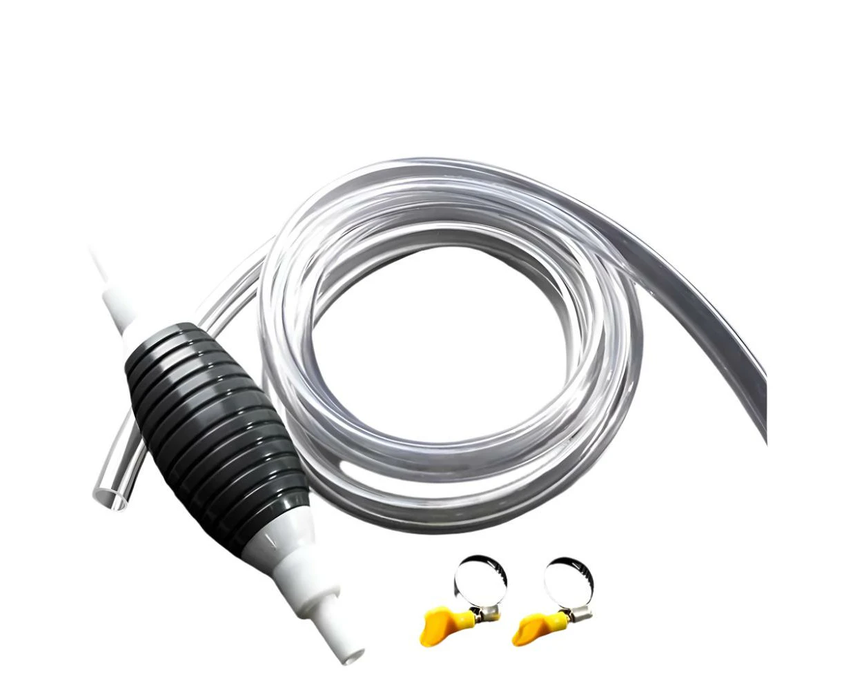 1m Car Manual Water Oil Liquid Petrol Fuel Transfer Pump Siphon Pipe Hose Too