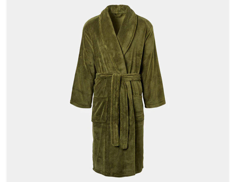 Retreat by Bambury Unisex Microplush Robe - Olive