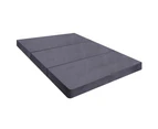 STARRY EUCALYPT Folding Mattress Foldable Sofa Lounge Foam Chair Portable [Colour: 3B - Grey - double size]