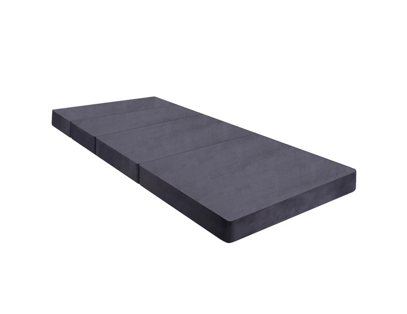 STARRY EUCALYPT Folding Mattress Foldable Sofa Lounge Foam Chair Portable [Colour: 2B2S - Grey]