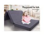 STARRY EUCALYPT Folding Mattress Foldable Sofa Lounge Foam Chair Portable [Colour: 2B2S - Grey]