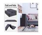 STARRY EUCALYPT Folding Mattress Foldable Sofa Lounge Foam Chair Portable [Colour: 2B2S - Grey]