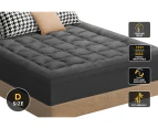 STARRY EUCALYPT Mattress Topper Bamboo Charcoal Pillowtop Protector Cover All Sizes 7cm  [Double Size]