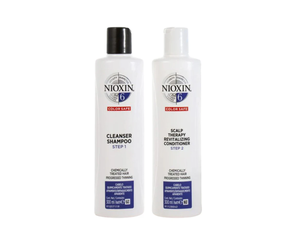 Nioxin System 6 Cleanser Shampoo and Revitalising Conditioner 300mL Duo