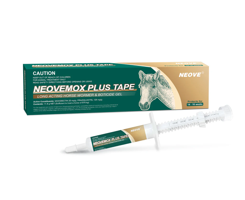 NEOVEMOX PLUS TAPE LONG ACTING HORSE WORMER AND BOTICIDE GEL 11.8g