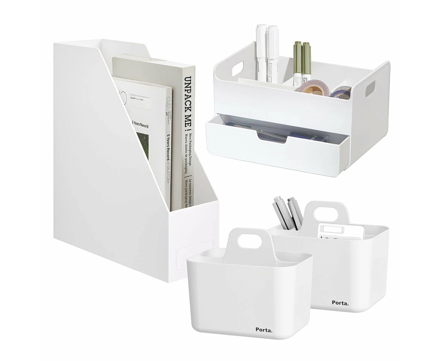 Litem Desk Organiser Set White