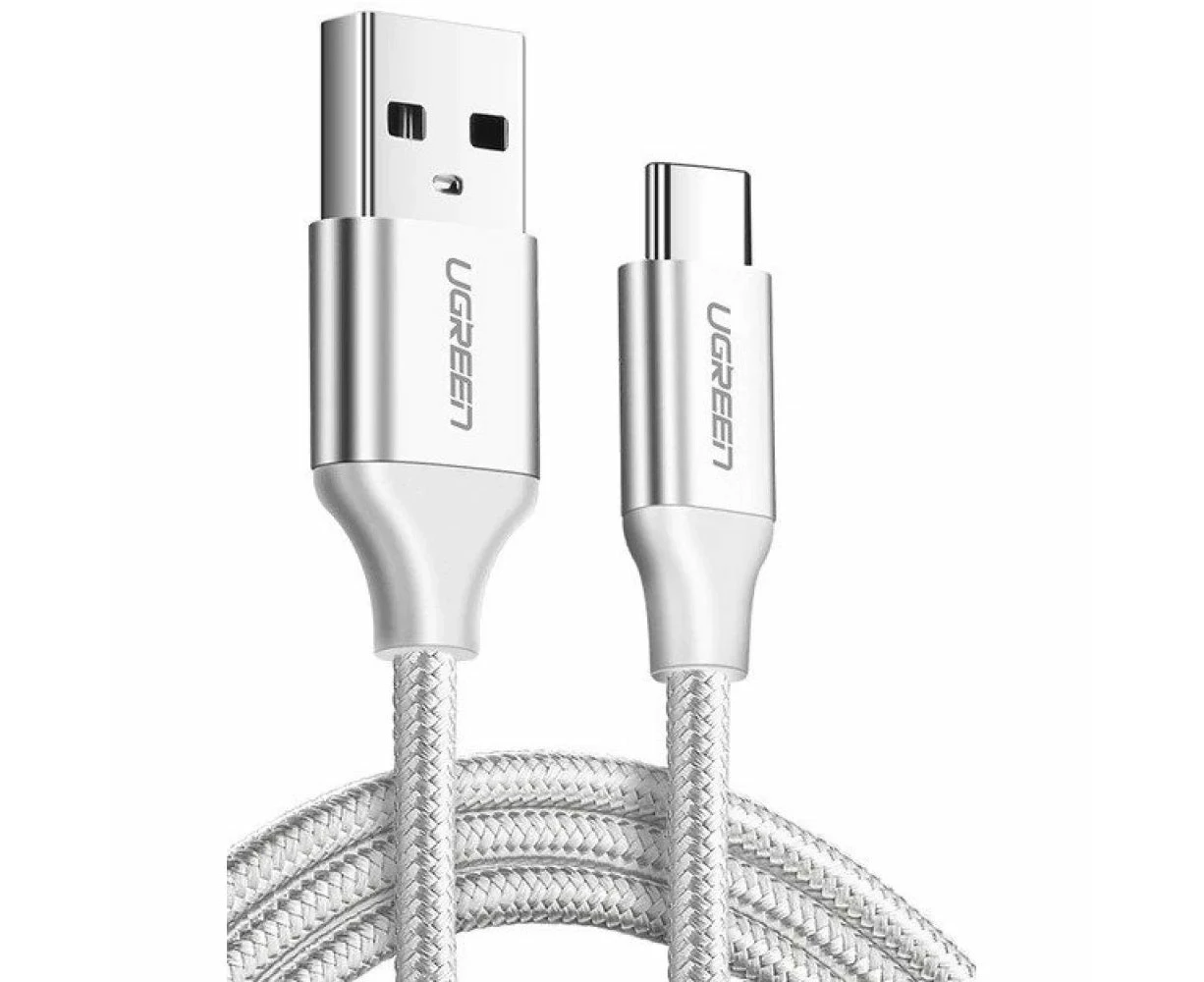 USB Cables Hubs & Adapters 60409 Usb A To Usb C Charging Cable 3M (Silver White)