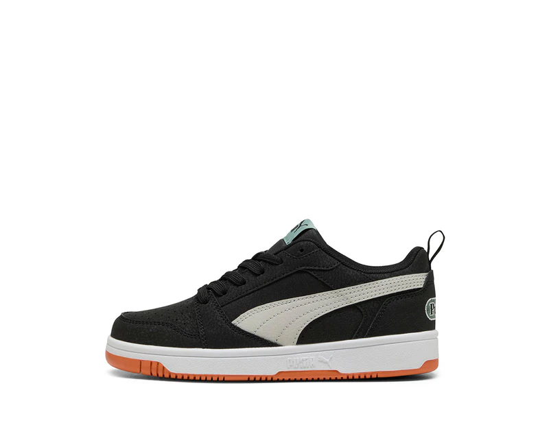 Puma Youth Rebound V6 Low Sneakers - Black/Glacial Grey/White