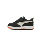 Puma Kids' Rebound V6 Low Sneakers - Black/Glacial Grey/White