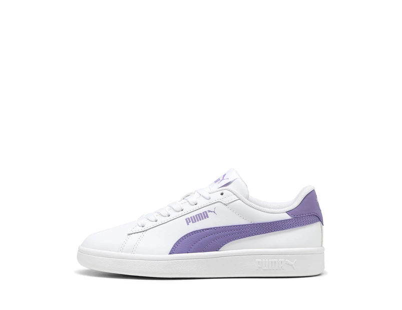 Puma Youth Smash 3.0 Sneakers - White/Lavender Alert