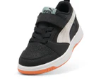 Puma Kids' Rebound V6 Low Sneakers - Black/Glacial Grey/White