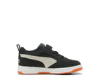 Puma Kids' Rebound V6 Low Sneakers - Black/Glacial Grey/White