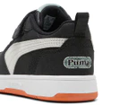 Puma Kids' Rebound V6 Low Sneakers - Black/Glacial Grey/White