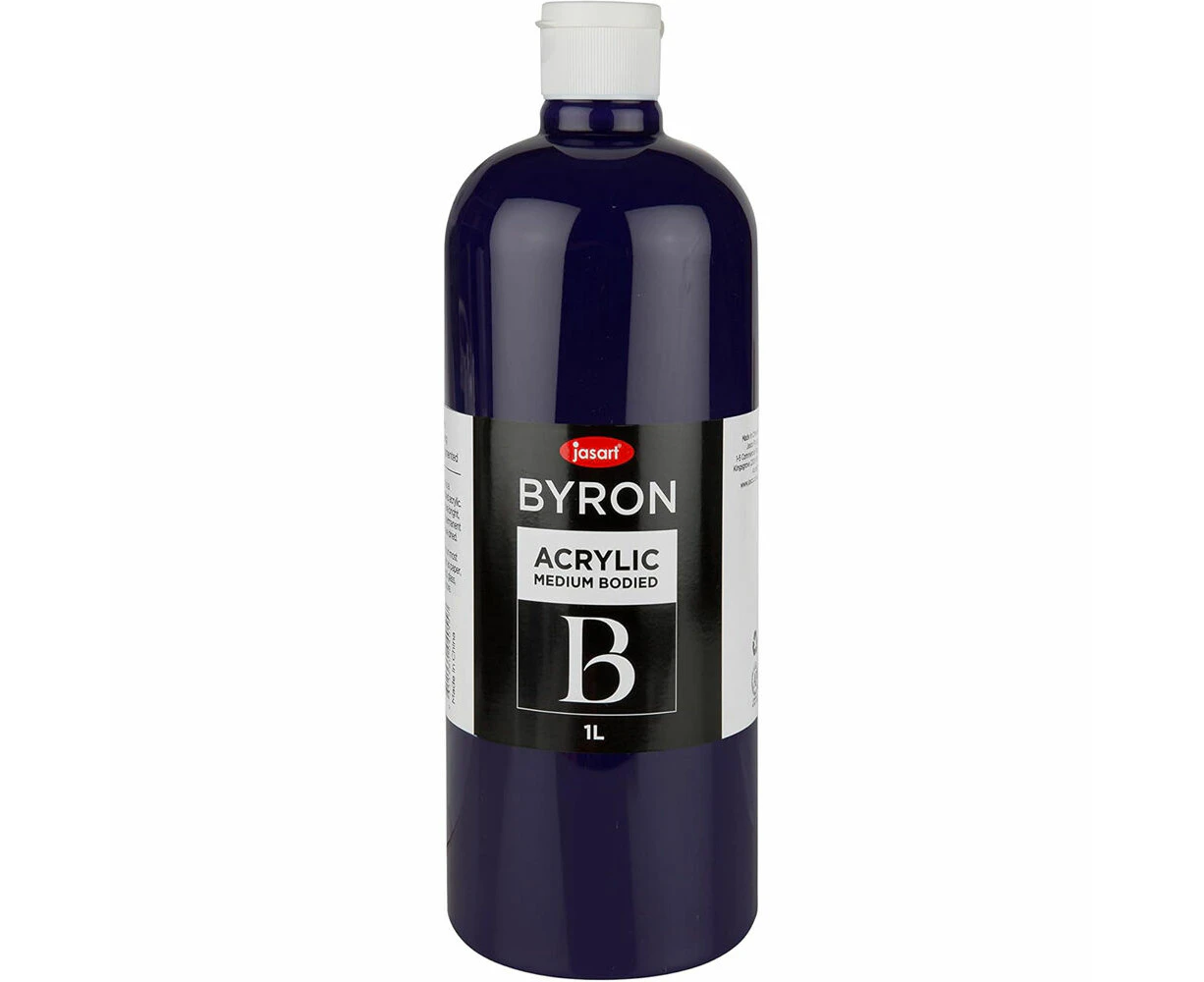 Jasart Byron 1L Acrylic Paint Bottle Medium-Bodied Art/Craft Painting Violet