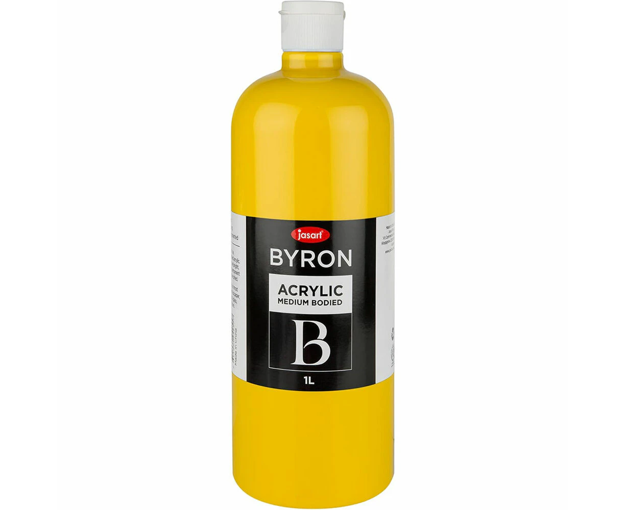 Jasart Byron 1L Acrylic Paint Bottle Medium-Bodied Craft Painting Warm Yellow