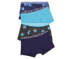 Bonds Boys' Trunks 4-Pack - Bonds Bubble/Navy/Light Blue/Stars